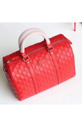 Knockoff Gucci Red Gucci Signature Leather Boston Bag 449646 VS08176