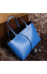 Knockoff Gucci Reversible GG Leather Tote Bags 368568 Blue VS07990