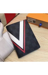 Knockoff Louis Vuitton Damier Graphite Canvas Passport Cover Red N60101 VS05701