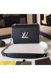 Knockoff Louis Vuitton Epi Leather Twist MM Noir M50280 VS02430