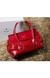 Knockoff Prada Iridescent Snake Leather Tote Bag P1168 Red VS05348