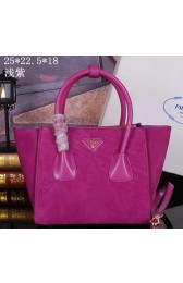 Knockoff Prada Nubuck Leather Tote Bag BN2625 Purple VS09605