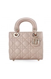 Lady Dior Bag Nano Bag Apricot Original Leather D44552 Gold VS08233
