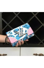Louis Vuitton Aqua Printed Epi Leather Twist Chain Wallet M56237 VS01815