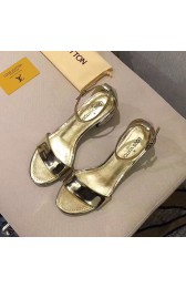 Louis Vuitton Calfskin Leather Sandals Gold L080202 VS06535