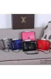 Louis Vuitton Croco Leather Twist Chain Wallet M92182 VS00067