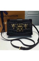 Louis Vuitton Crocodile Brillant Petite Malle Noir N91994 VS03164