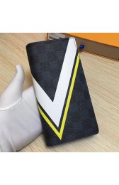 Louis Vuitton Damier Canvas Brazza Wallet Yellow N64004 VS00061