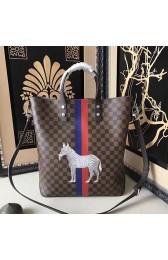 Louis Vuitton Damier Ebene Canvas Zebra Printed Canvas Atlas Tote N42702 VS05142