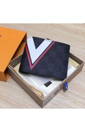 Louis Vuitton Damier Graphite Canvas Slender Wallet Red N64008 VS06530