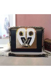 Louis Vuitton Epi Leather Night Bird Twist MM M41867 Black VS03104