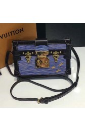 Louis Vuitton Epi Leather Petite Malle Blue M42562 VS07103