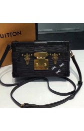 Louis Vuitton Epi Leather Petite Malle Noir Old Gold M42562 VS08871