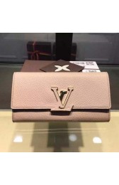 Louis Vuitton Litchi Leather LOUISE WALLET M60766 Light Pink VS06724