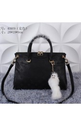 Louis Vuitton Litchi Leather Pallas Cerise Bag M40909 Black VS07591