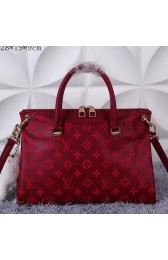 Louis Vuitton Litchi Leather Pallas Cerise Bag M40909 Burgundy VS08952