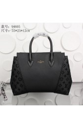 Louis Vuitton Monogram Calfskin Leather Bag W PM M94605 Black VS05527