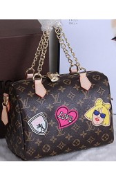 Louis Vuitton Monogram Canvas Badge SPEEDY 25 Bag M40898 VS01814