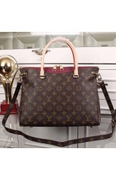 Louis Vuitton Monogram Canvas Pallas Bag M50066 Burgundy VS07263
