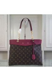 Louis Vuitton Monogram Canvas Pallas Shopper M51197 Burgundy VS06707