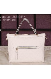Louis Vuitton Monogram Empreinte Bastille MM Tote Bag M41164 White VS09426