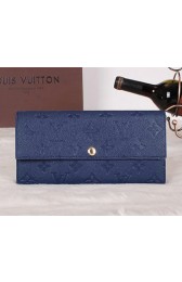 Louis Vuitton Monogram Empreinte Sarah Wallets M61734 Blue VS07311