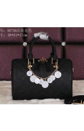 Louis Vuitton Monogram Empreinte Speedy BANDOULIERE 30 Bag M40756 Black VS06979