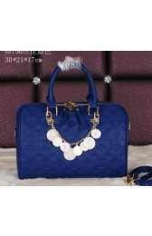 Louis Vuitton Monogram Empreinte Speedy BANDOULIERE 30 Bag M40756 Blue VS07814