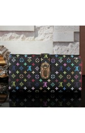 Louis Vuitton Monogram Multicolore Wallet M58288 Black VS00066