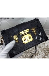 Louis Vuitton Petite Malle Epi Leather Bag M94219 Black VS03362