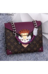 Louis Vuitton POCHETTE MASK CHAIN GM Monogram M50130 Purple VS00999