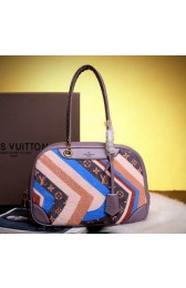 Louis Vuitton Runway 2015 Multicolor Monogram Canvas Suede Bowling Bag M92233 Lavender VS02954