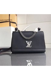 Louis Vuitton Soft Calf Leather Lockme II BB Black with Orange Edge M51200 VS02964