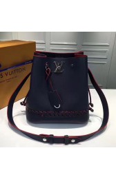 Louis Vuitton Soft calfskin Lockme Bucket Blue M54681 VS06372