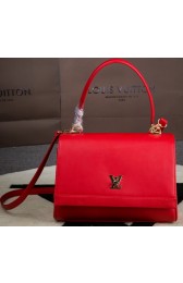 Louis Vuitton Soft Leather Top Handle Bag M37113 Red VS09414