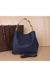 Louis Vuitton Suede Leather Bagatelle M91671 Dark Blue VS05476