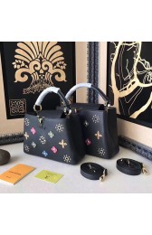 Louis Vuitton Taurillon Leather Capucines PM Black M54311 VS03261