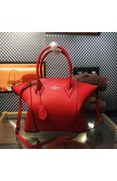 Louis Vuitton Veau Cachemire Leather Lockit MM M94592 Red VS04860