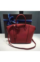 Louis Vuitton Veau Cachemire Lockit MM Tote Bag Red M94593 VS09825