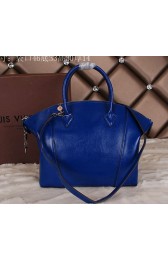 Louis Vuitton Veau Cachemire LOCKIT PM Tote Bag M94594 Blue VS09231