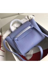 Luxury Celine Drummed Calfskin Belt Bag Skyblue C010703 VS00604
