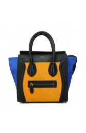 Luxury Celine Luggage Micro Bag Horsehair CL88023 Yellow&Blue&Black VS02441