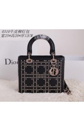 Luxury Christian Dior Studded Leather Lady Dior Bag CD0310 Black VS06213