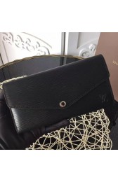 Luxury Copy Louis Vuitton Epi Leather Sarah Wallet Noir M60760 VS01260