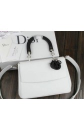 Luxury Dior Be Dior Flap Bag Nappa Leather CD99018S White&Black VS08070