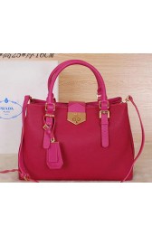 Luxury Fake Prada Grainy Leather Tote Bag BN2566 Rose VS02641