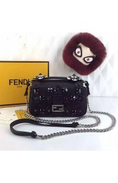 Luxury Fendi Fashion Show Double Micro Baguette Bag Black FD03717 VS04734