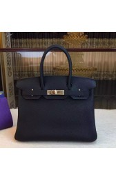 Luxury Hermes Birkin 35CM Tote Bag Black Litchi Leather HB091510 VS09366