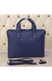 Luxury Hermes Briefcase Original Grainy Leather H8813T Royal VS05150