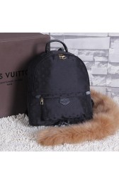 Luxury Imitation Louis Vuitton Monogram Fabric Michael Onyx Backpack M44186 Black VS02247